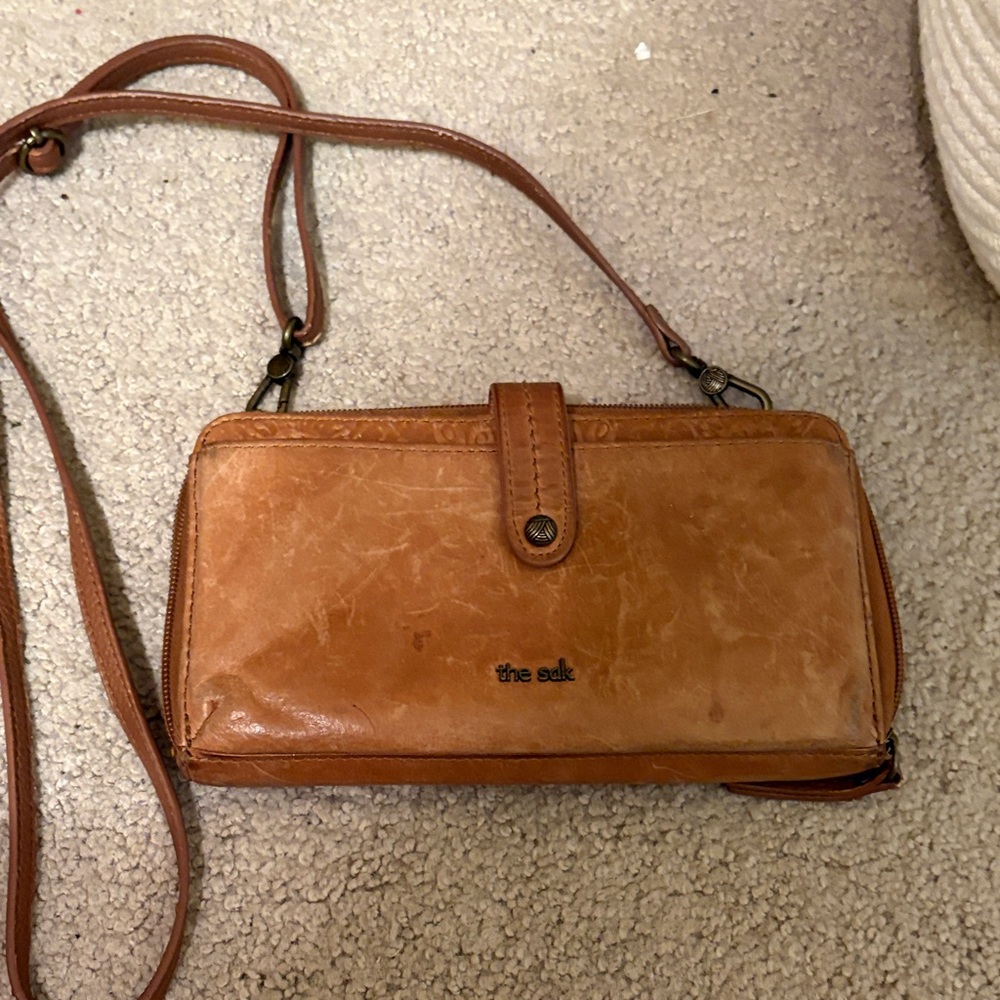 The Sak Brown Leather Crossbody Bag